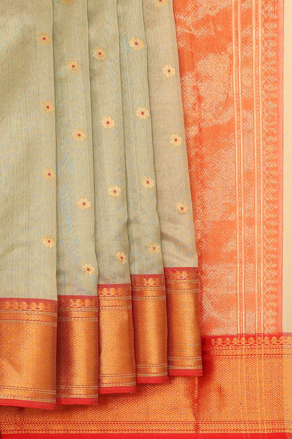 Image of Chanderi Silk Cream Saree